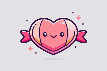 candy heart faint spooky smile glowing pastel treat