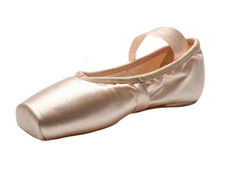 Elegant ballet shoe isolated on transparent background professional dance concept