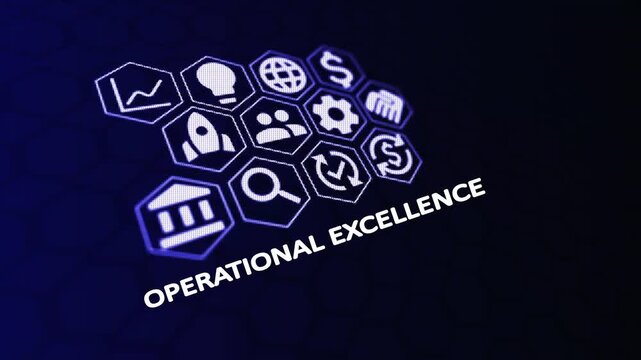 Achieving Operational Excellence in Modern Businesses. business , technology and network connection icon concept.