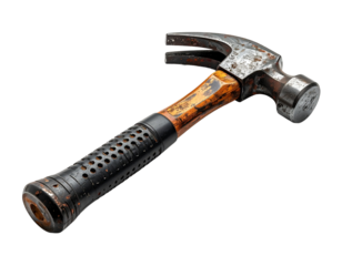 Hammer illustration tool isolated on transparent background for construction repair projects