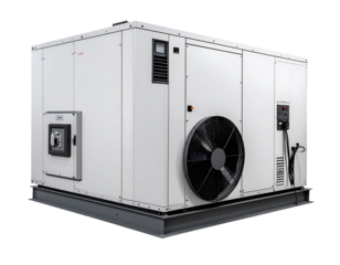 Industrial hvac unit isolated on transparent background