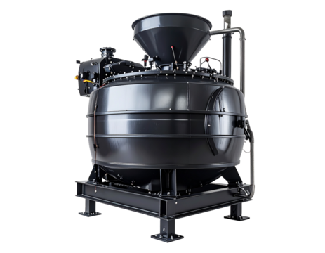 Industrial machine illustration with transparent background for versatile design usage