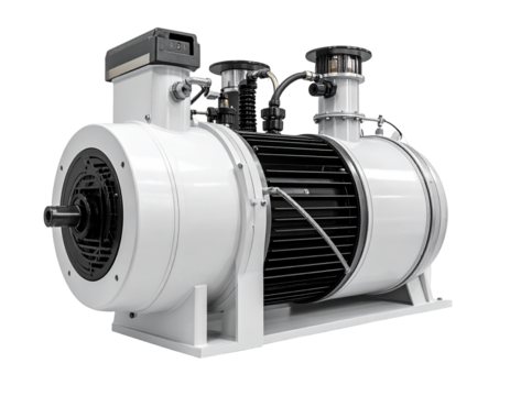 Industrial machine illustration with transparent background technical design