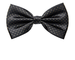 Black Bow Tie with Gold Polka Dots