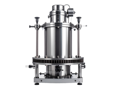 Industrial metal structure with vertical poles and crossbars transparent background