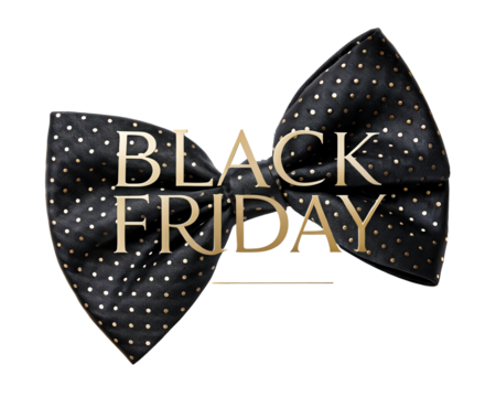 Polka Dot Bow Tie with Black Friday Text