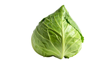 Isolated green lettuce head fresh vegetable with transparent background