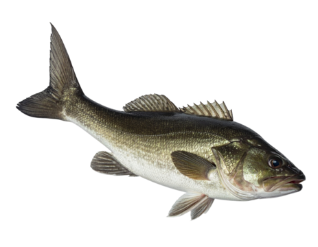 Isolated illustration of a fish with detailed scales and fins against a transparent background - Powered by Adobe