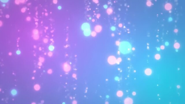 Colorful bokeh lights create dreamy atmosphere with vibrant shades of pink, purple, and blue, forming abstract background that evokes wonder and tranquility for creative design projects