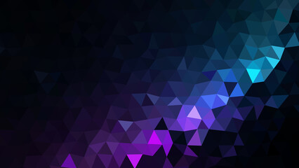 Abstract. Technology. Geometric. A modern abstract background with a low poly geometric pattern and a purple to teal gradient, ideal for a tech startup presentation, a sleek website banner.