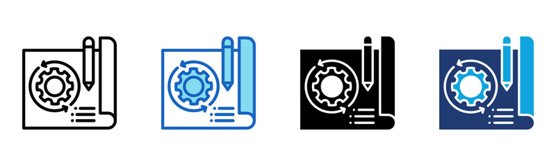 Obraz premium Project icon Multi Style Vector Illustration