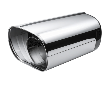 Metallic cylinder isolated on transparent background for design