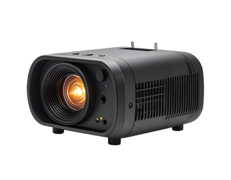 Projector illustration isolated transparent background for presentation