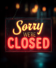 neon closed sign