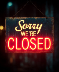 neon closed sign