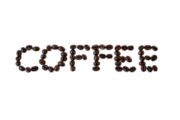 Coffee Beans Spell Out Word COFFEE