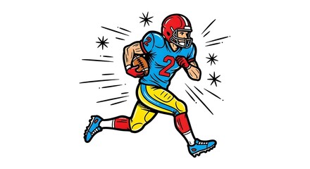 football doodle cartoon drawing character sports health athlete icon design