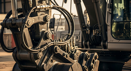 escavator sistemhydraulic, system, mining, shovel, excavator, escavator machinery, engineering, industrial, industry, mechanical, metal, piston, hose, grease, oil, fluid, power, heavy, construction, 