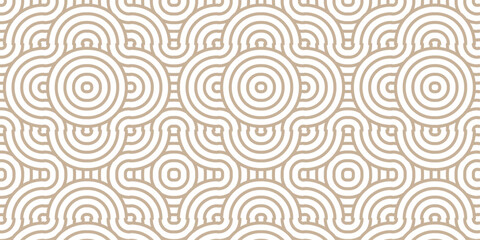 Fototapeta premium Overlapping brown overlap fabric floral ornament fashion abstract pattern creative textile design. seamless diamond geometric tiles background.
