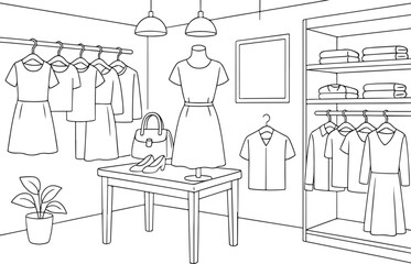 clothes in shop