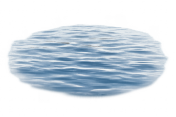 Water puddle surface ripples with transparent background