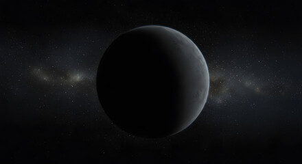 Celestial Orb: A solitary planet floats in the vast, star-studded expanse of the universe, presenting a serene spectacle of cosmic wonder. 