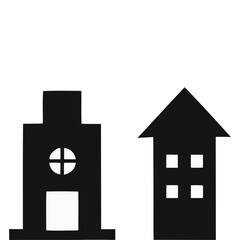 Vector art of cityscape icon for urban development concept