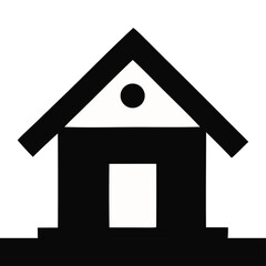Vector art of simple house icon for real estate or home use