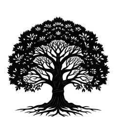 Obraz premium tree silhouette vector