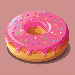 chocolate donut with sprinkles