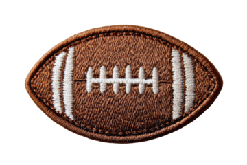 High quality photograph of an american football with detailed stitching isolated on transparent background