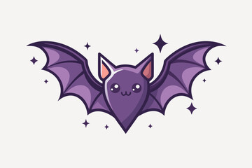Fototapeta premium upside down bat curled wing edges micro gradient style,