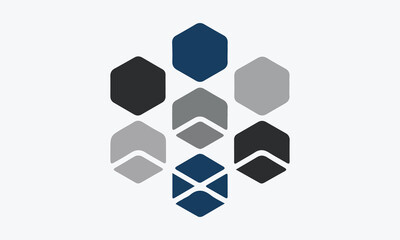 Abstract Geometric Hexagon Logo Design | Modern Company Branding for Technology, Data, and Innovation