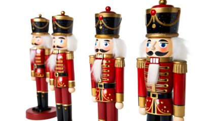 Four Decorative Nutcracker Figures in Uniform