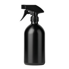Fototapeta premium Png of black plastic spray bottle isolated on transparent background, ideal for various cleaning and gardening applications