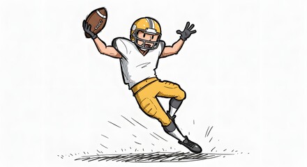 football doodle cartoon drawing character sports health athlete icon design