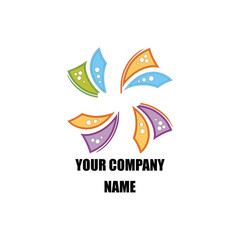 Colorful Abstract Business Logo Design Template – Modern Corporate Branding Symbol on White Background