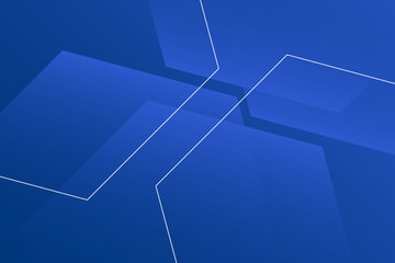 Modern banner blue background with hexagon lines. Vector eps10