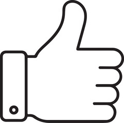 Thumbs Up Approval Line Icon