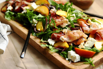 Arugula, Prosciutto, and Peach Salad