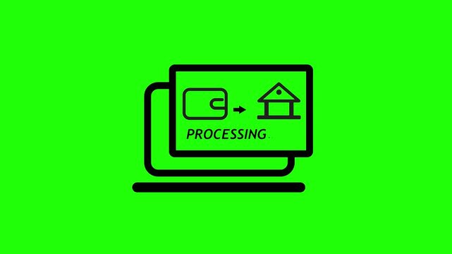 online deposit icon animation. concept of fund transfer.