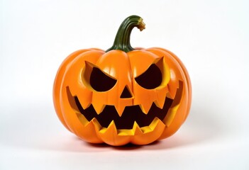 One Halloween Pumpkin isolated on white background