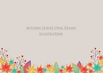 紅葉で飾る秋のフレーム5