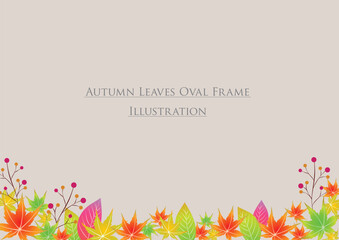 紅葉で飾る秋のフレーム4