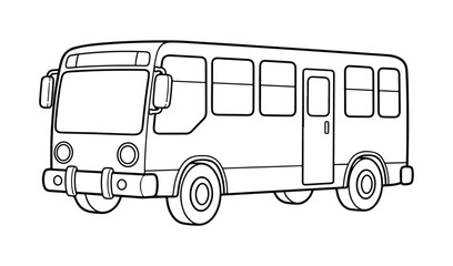 Illustration of a bus isolated on white background