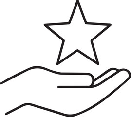 Hand Holding Star Icon