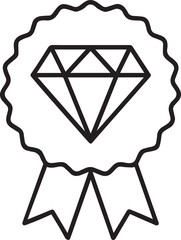 Diamond Award Badge Outline