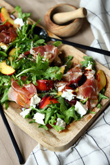Arugula, Prosciutto, and Peach Salad