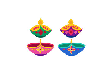 set of dewali lamps