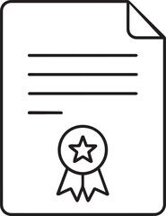 Certificate with Star Icon